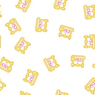 Printing prostheses on 3d printer vector seamless pattern Stock Illustration