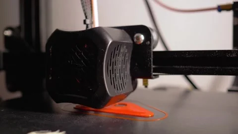 Printing a Red 3D Model Product for Medical and Other Purposes Video stock 252096383