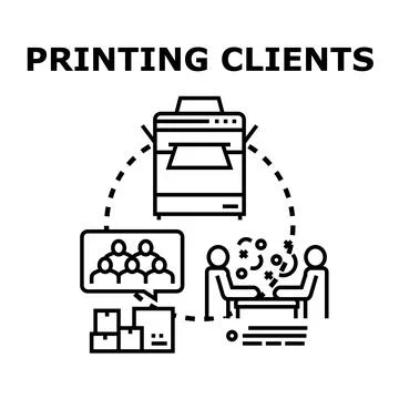 Printing services for clients concept vector illustration イラスト素材