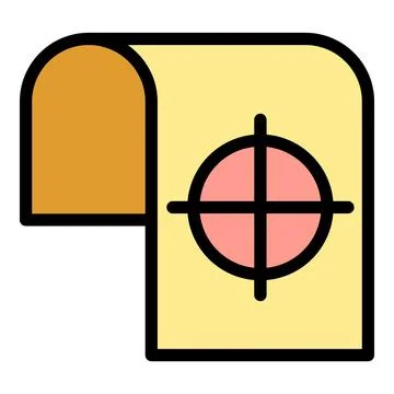 Printing target icon vector flat Stockillustratie