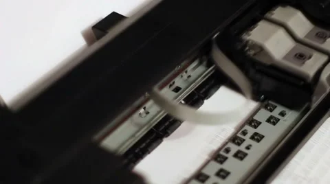 Printing Text On The Printer 6 Stock Footage 43804796