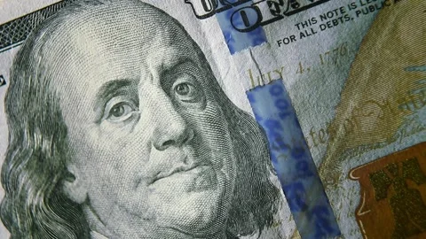 Printing us dollars repeatedly in seamless loop Stock Footage 144768544