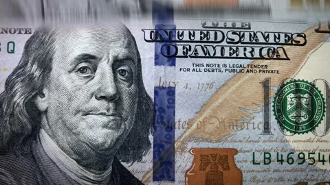 Printing us dollars seamless loop Stock Footage 146837486