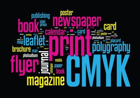 Printing word cloud Stock Illustration