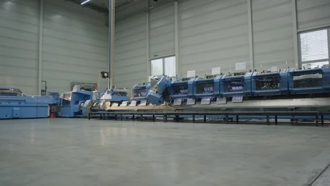 Printmachine Sideview in a hall Video stock 119267610