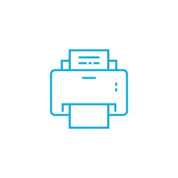 Printout of documents linear icon concept. Printout of documents line vector Stock Illustration