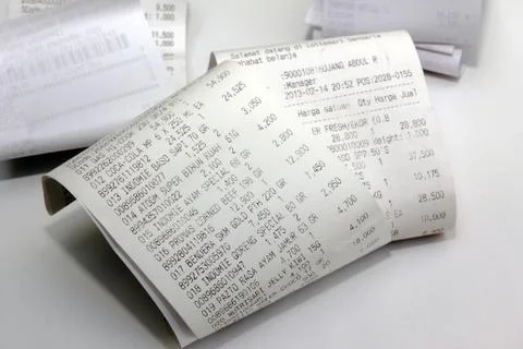 Printout payment Stock Photos