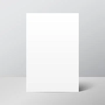 PrintPaper Rectangle Banner Vector. Mock Up. A4. Stock Illustration