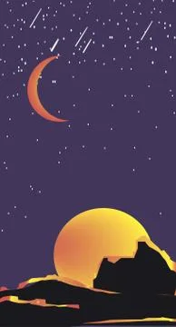 Print.Print. Deep space. Space landscape background. Planets and the starry sky. Stock Illustration