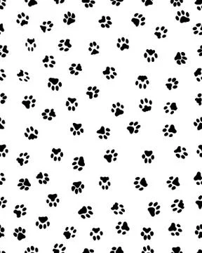 Prints of dog paw Stock Illustration