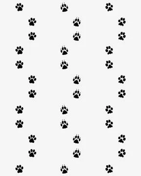 Prints of dog paws Stock Illustration