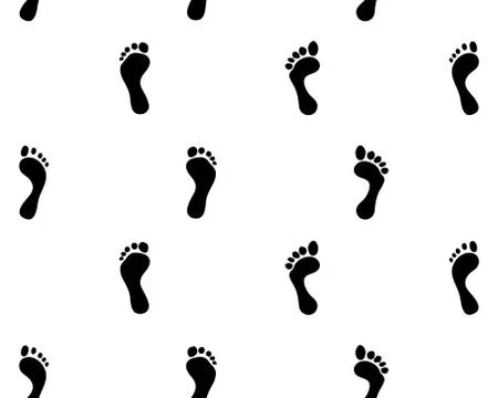Prints of feet, seamless Stock Illustration