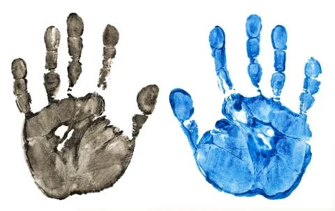 Prints of hands Stock Photos