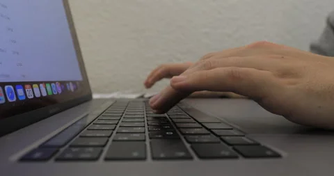 Prints on the keyboard 스톡 동영상 145365668