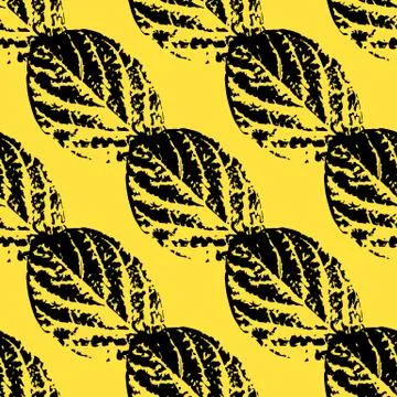 Prints of leaves of trees. Seamless pattern. Illustrazione stock