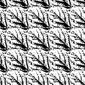 Prints of leaves of trees. Seamless pattern. Stock Illustration