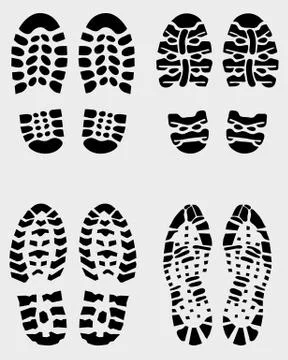 Prints of shoes Stock Illustration