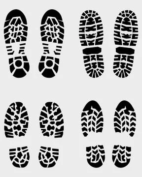 Prints of shoes Stock Illustration