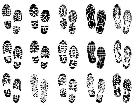 Prints of shoes Stock Illustration