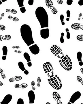 Prints of shoes Stock Illustration