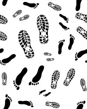 Prints of shoes Stock Illustration