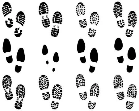 Prints of shoes Stock Illustration