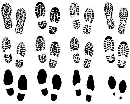 Prints of shoes Stock Illustration