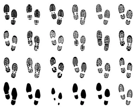 Prints of shoes Stock Illustration