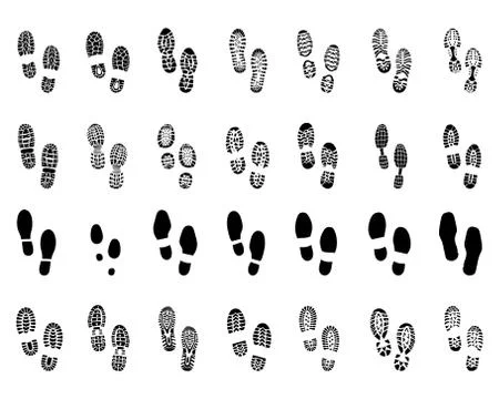 Prints of shoes Stock Illustration