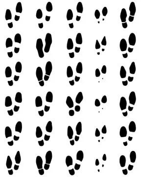 Prints of shoes Stock Illustration