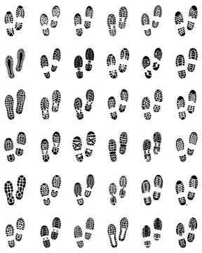 Prints of shoes Stock Illustration