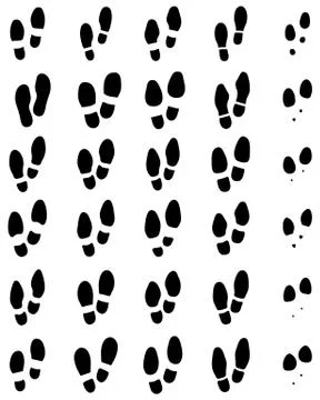 Prints of shoes Stock Illustration