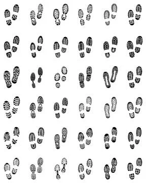 Prints of shoes Stock Illustration
