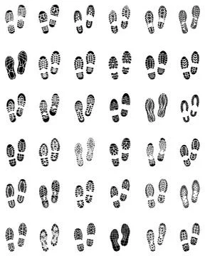 Prints of shoes Stock Illustration