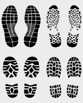 Prints of shoes Stock Illustration