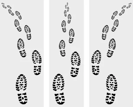 Prints of shoes Stock Illustration
