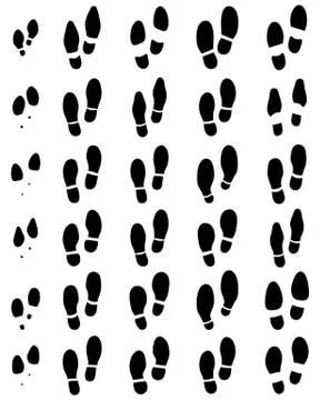 Prints of shoes Stock Illustration