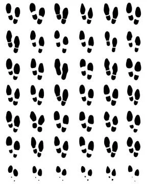 Prints of shoes Stock Illustration