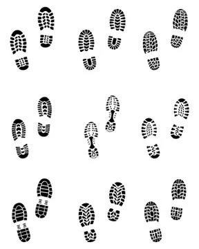 Prints of shoes Stock Illustration