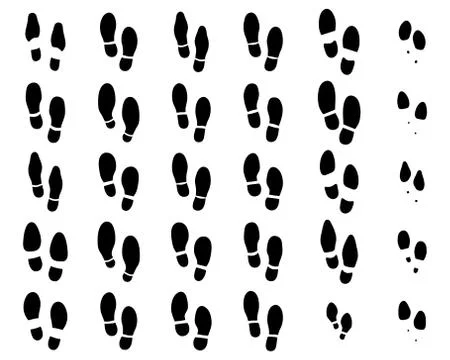 Prints of shoes Stock Illustration