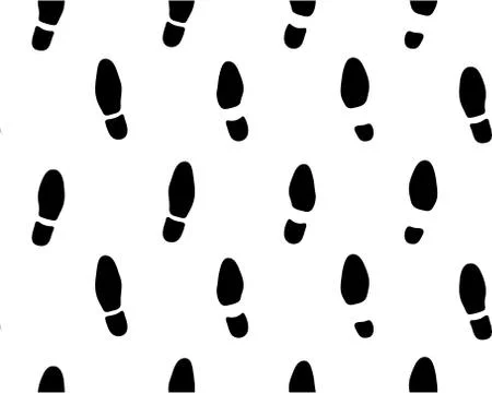 Prints of shoes, seamless Stock Illustration