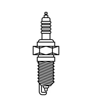 PrintSpark plug sign icon. Car accessory symbol. Device for igniting the fu.. Stock Illustration