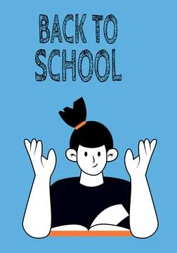PrintVector illustration for graphic and web design. Vector of a student re.. Stock Illustration