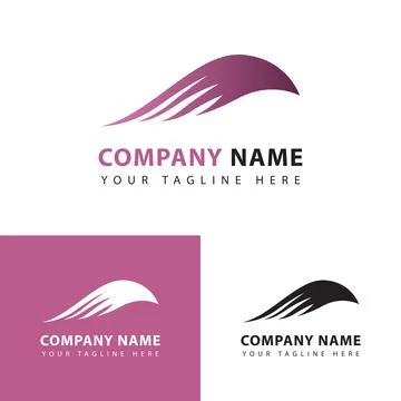 PrintWings logo design template. Stock Illustration