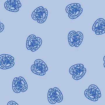 Prion diseases line vector seamless pattern Stockillustratie