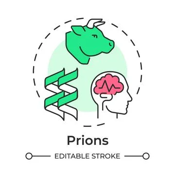 Prions multi color concept icon Stock Illustration