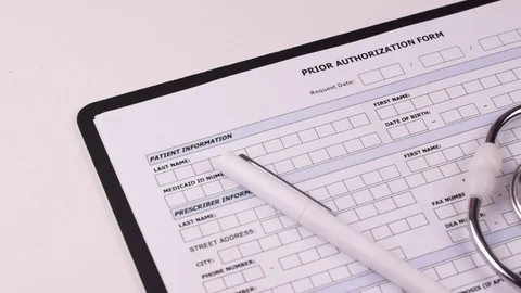 Prior authorization form Stock Footage 121843397