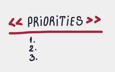 Priorities concept Stockillustratie