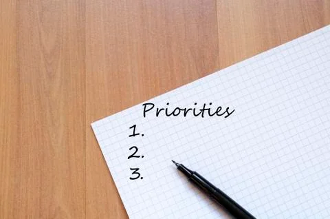Priorities Concept Foto stock