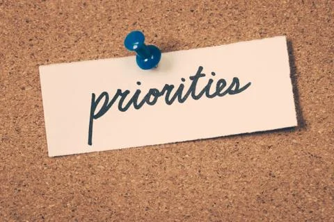 Priorities Stock Photos